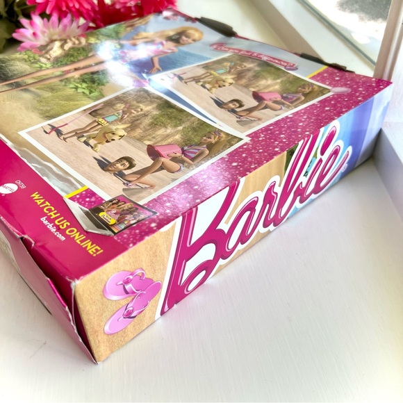 NEW Barbie Glam Bike Pink Helmet Blue Basket Jointed Doll Kids Toy Bicycle Set - Picture 11 of 13